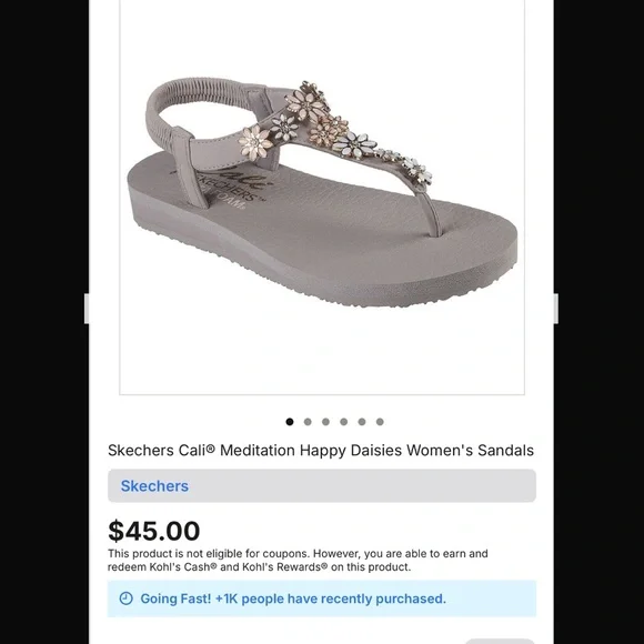 Skechers Women's Gray Floral Sandals - Picture 5 of 5